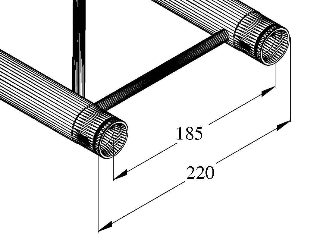 Alutruss Decolock DQ2-S2000 2m 2-Punkt Traverse schwarz